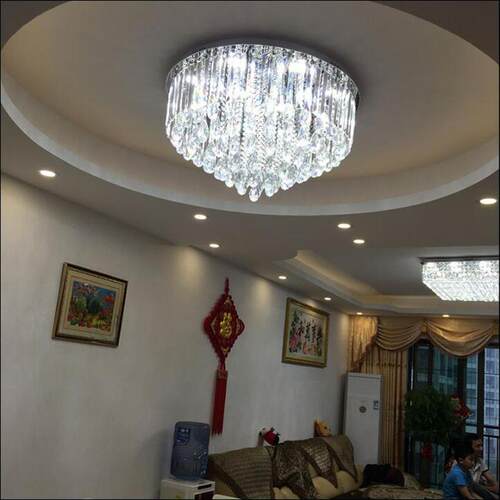 新款直销吸顶灯客厅灯圆形大厅水晶灯现代卧室书房餐厅灯灯具