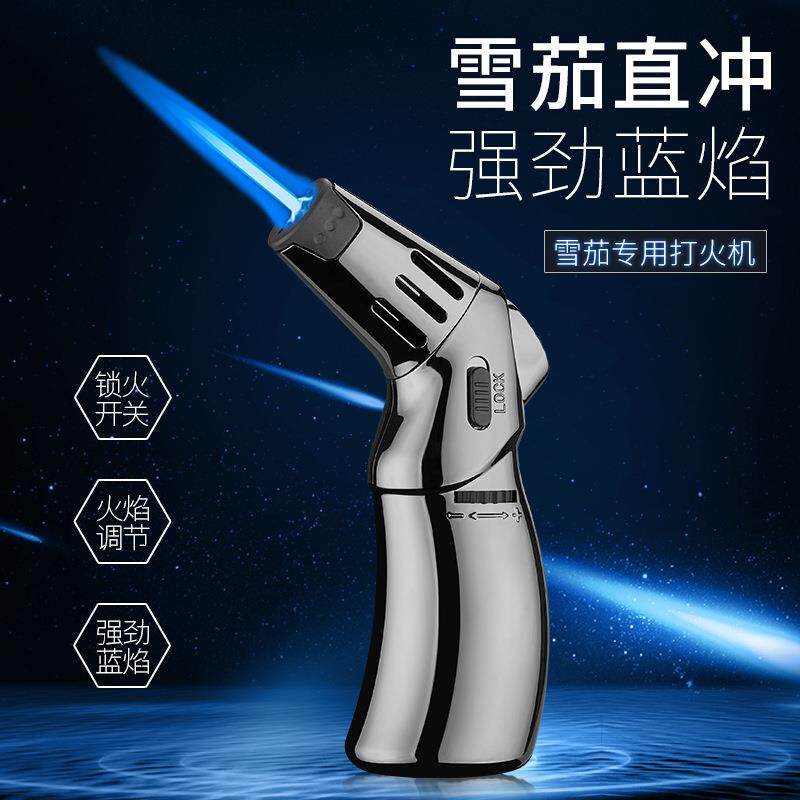 易天金属直冲打火机防风焊枪蓝焰喷火户外烧烤厨房烘焙高温喷火枪