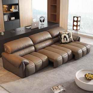 政府补贴真皮电动功能沙发客厅沙发床两用零靠墙头层牛皮真皮沙发