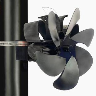壁炉风扇蝴蝶壁挂款 Fan无需电源工厂直销 6叶取暖风扇Stove