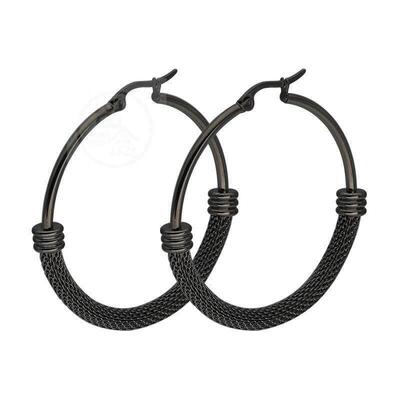 。Titanium steel fashion simple round exaggerated big ear ri