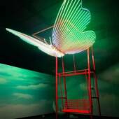 户外造型灯文旅灯蝴蝶发打光秋千装 饰光蝴蝶秋千灯网红节卡景区互