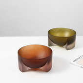 北欧极简几何造型磨砂树脂花瓶酒店玄关干花器酒柜装 饰样板房摆设