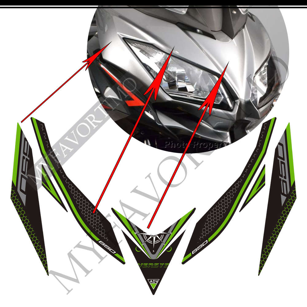 适用于川崎异兽Versys 650 LT油箱垫护漆整流罩挡泥板贴纸贴花