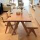 北欧实木餐桌椅组合小户型家用吃饭桌客厅长条桌书桌办公写字桌