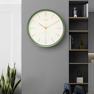 金中宝简约刻度挂钟斯堪 纳维亚挂钟客厅无声现代艺术钟蓝色石英