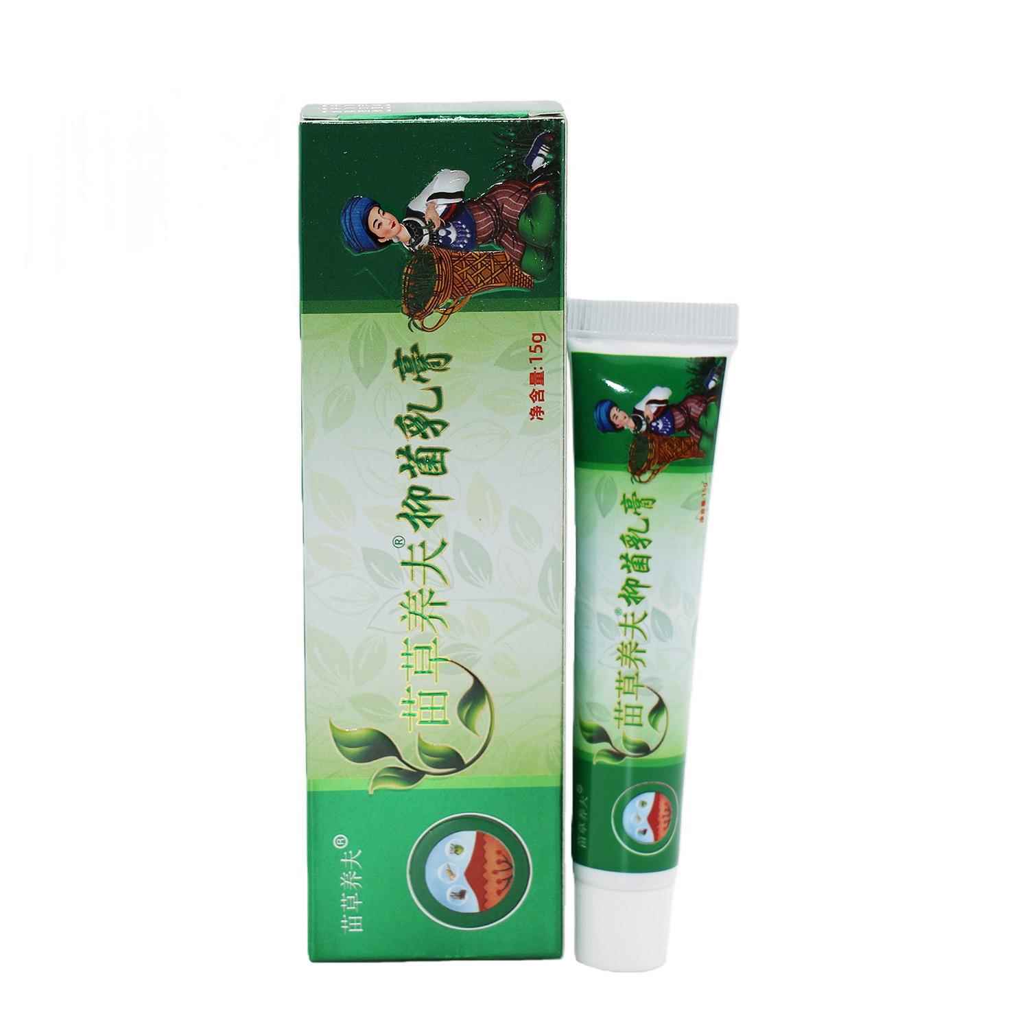 苗草养夫草本抑菌乳膏 刘师苗草养肤草本抑菌软膏 - 实物图