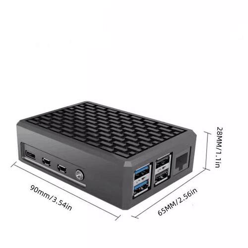 树莓派raspberry pi5五散热保护全铝合金外壳金属 内置一体散热