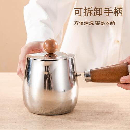 304不G-044锈钢围煮茶家烤炉奶壶罐室内外用古法户煮茶器侧把茶壶