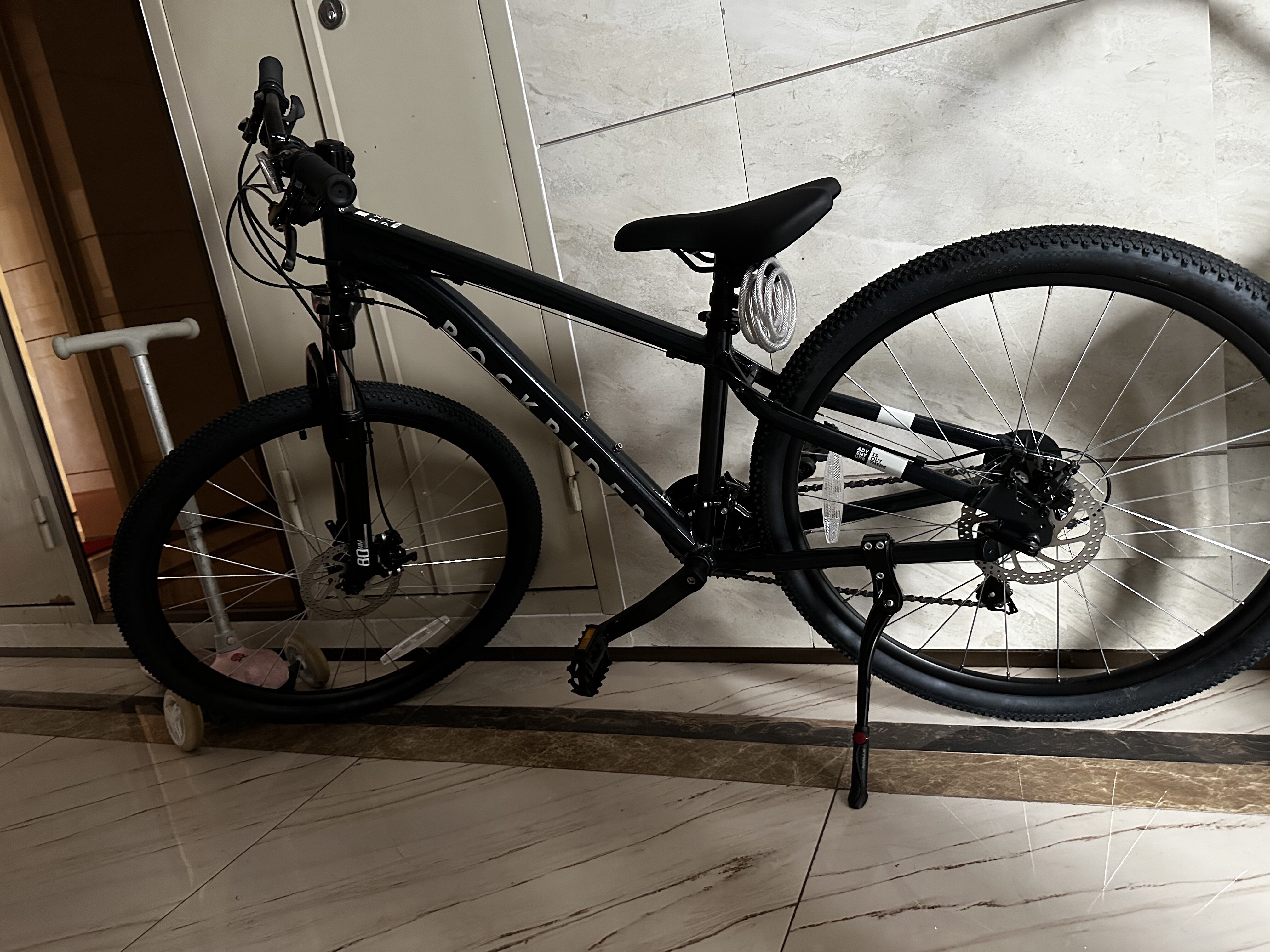 Горный велосипед Decathlon EXPL50 27.5" 21 скорость легкая алюминиевая рама вилка 80 мм дисковые тормоза photo review