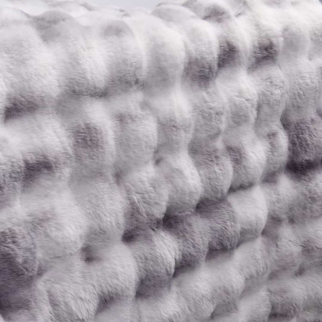 大兔毛扎染泡泡绒毛立体兔毛剪花毛绒布保暖家纺坐垫沙发毛绒布