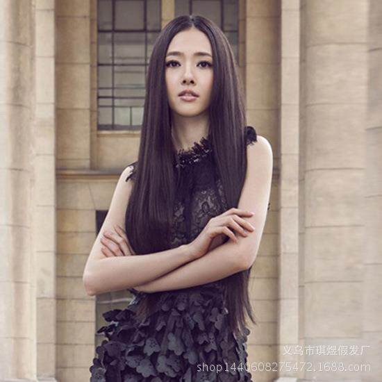 新款直销假发女 直发 中分长直发修脸甜美可爱逼真自然修脸2018新