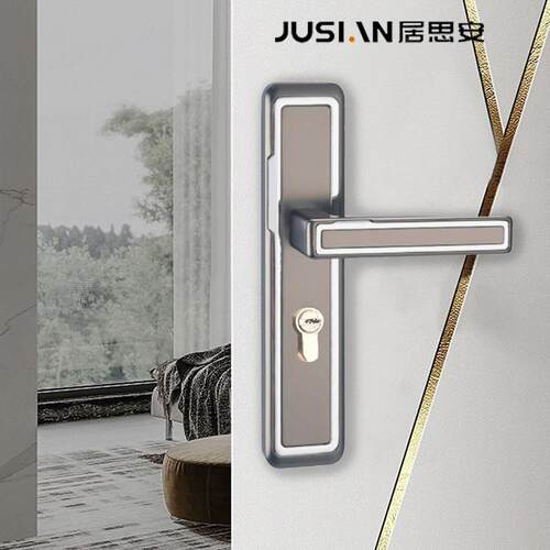 卧室一体门锁内锁磁吸简约房门锌室合金门把手机械木门室内JSA101