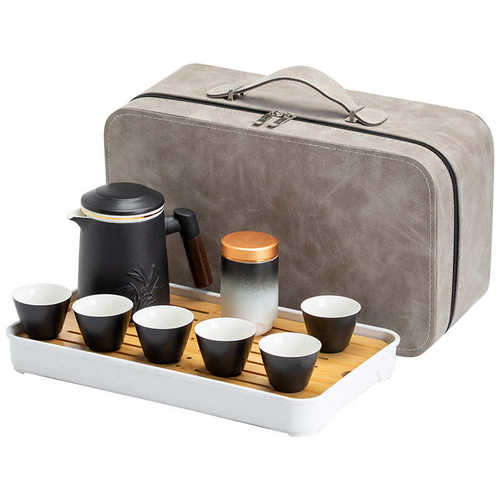 粗陶便携旅行功夫茶具套装户外家用泡茶商务年会礼品伴手礼可LOGO