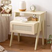 高档床头子柜代简约床尾现纳小型柜实木轻奢高级感储收物柜卧室置