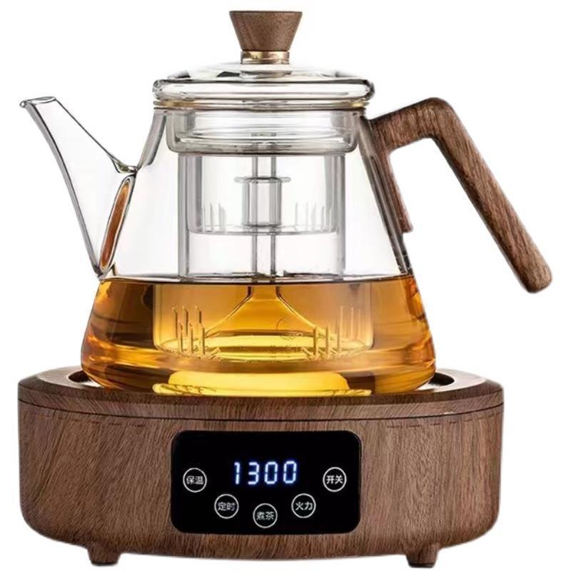 T木把三角形煮茶器煮茶炉用玻璃红茶泡茶壶耐高温电陶炉煮茶茶具