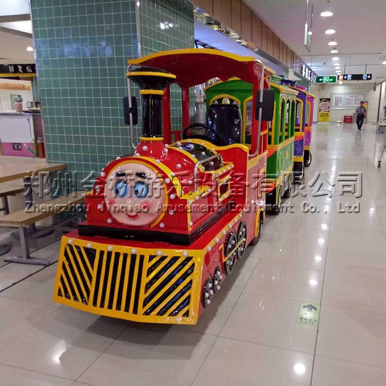 电动无轨道火车儿童观光小火车景区游乐设施喷绘仿古无轨小火车