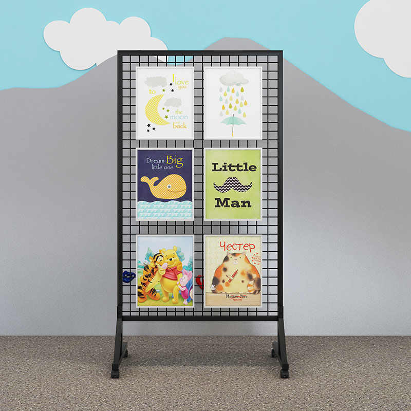 可移动作品展示架铁艺网架夜市展示架铁艺摊位货架摆摊架子陈列架