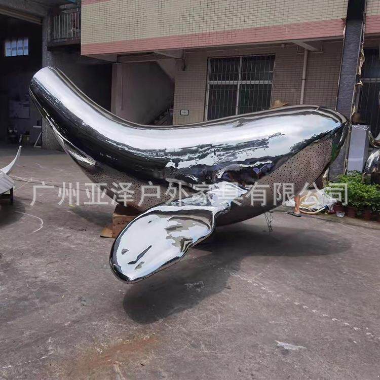 不锈钢几何抽象雕塑摆件室外园林景观铁艺雕塑金属镜面雕塑厂家