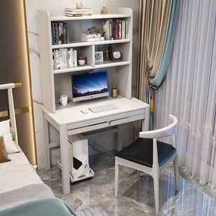 实木书书架一体小户型家用床边桌桌929S书桌子学小学习写字生桌简