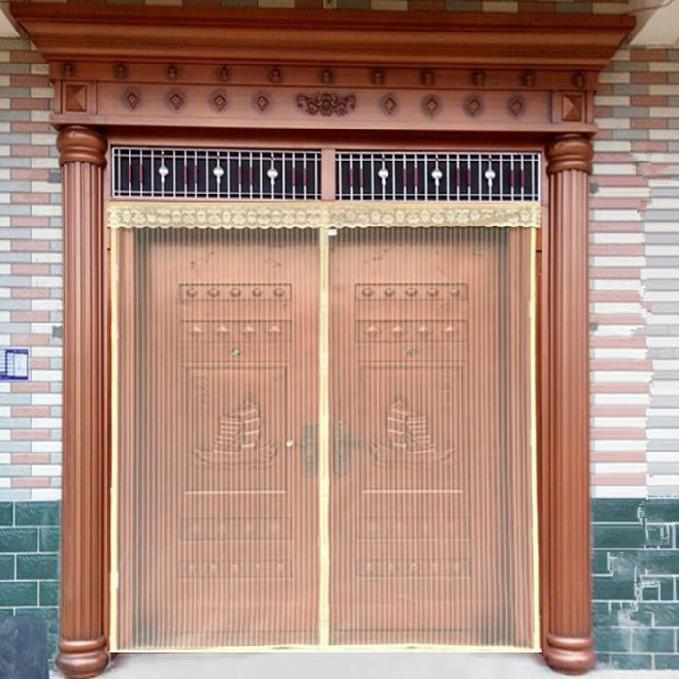软门帘沙网睡房免打孔防蚊门帘高档磁性夏季对开式网纱窗纱门网2m