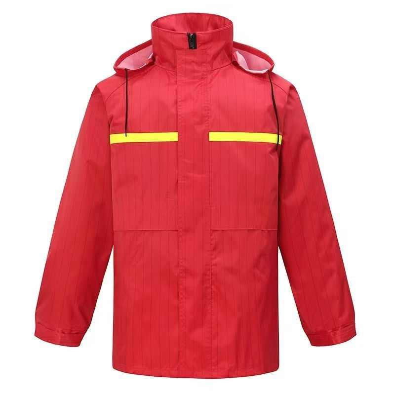 新款反光防静电雨衣雨裤套装电力油田加油站煤矿化工双层安全雨衣