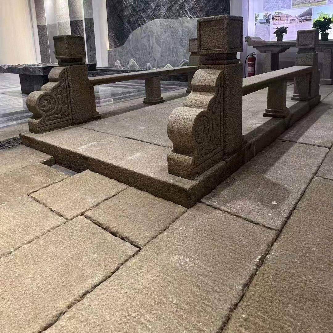 花岗岩菠萝面仿古做旧石条老石板中式庭院复古地砖别墅台阶地铺石