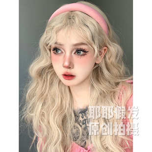 跨境批发假发女长发日常lolita长卷发羊毛卷甜美玉米烫自然全头套