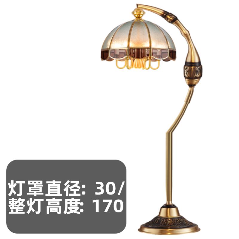 高档式全铜灯卧室头灯台结婚欧台灯温馨客厅水晶装饰创意台灯床落