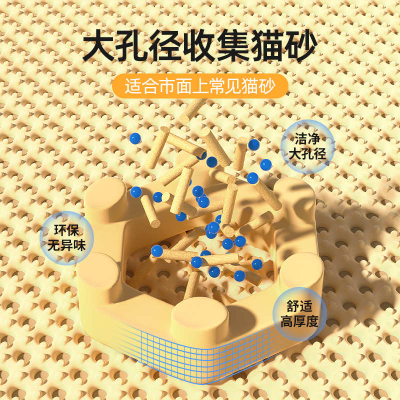 猫沙垫防带出硅胶超大双层过滤宠物窝垫防水防外溅大孔猫砂垫狗垫