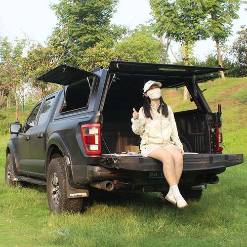 Triton-L200/BT-50/Amarok皮卡改装锰钢三开门高盖带锁防盗后箱盖