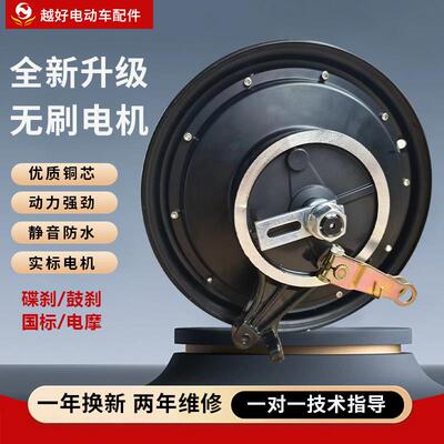 电动车马达10寸国标48V60V72V8001000W大功率电动车电动机车后轮