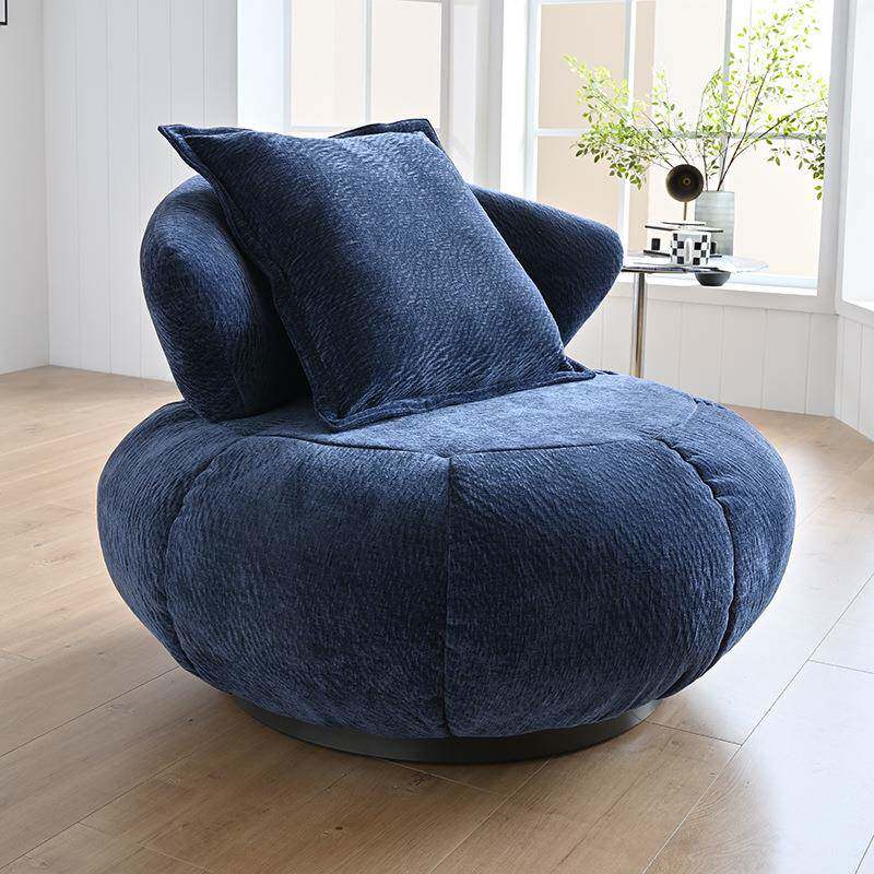 懒人沙发椅卧室阳台客厅绒麻布艺面料休闲椅单人沙发网红款南瓜椅