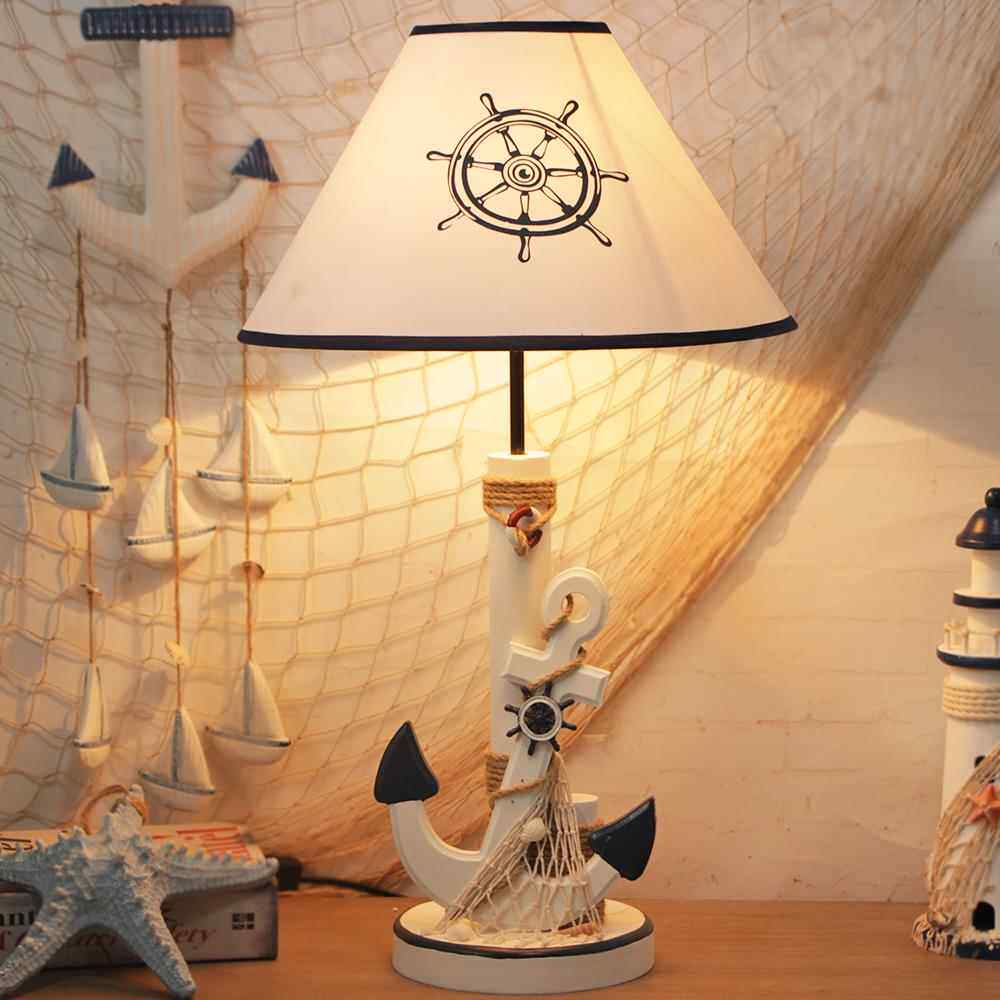 高档地中海个创儿童意性房卧室床头书房桌护眼可遥控调光装饰台书