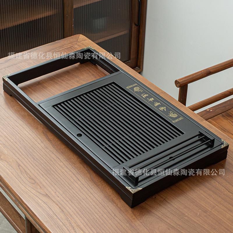紫砂功夫茶具套装家用商用电磁炉茶盘青花白瓷一体全自动烧水电器