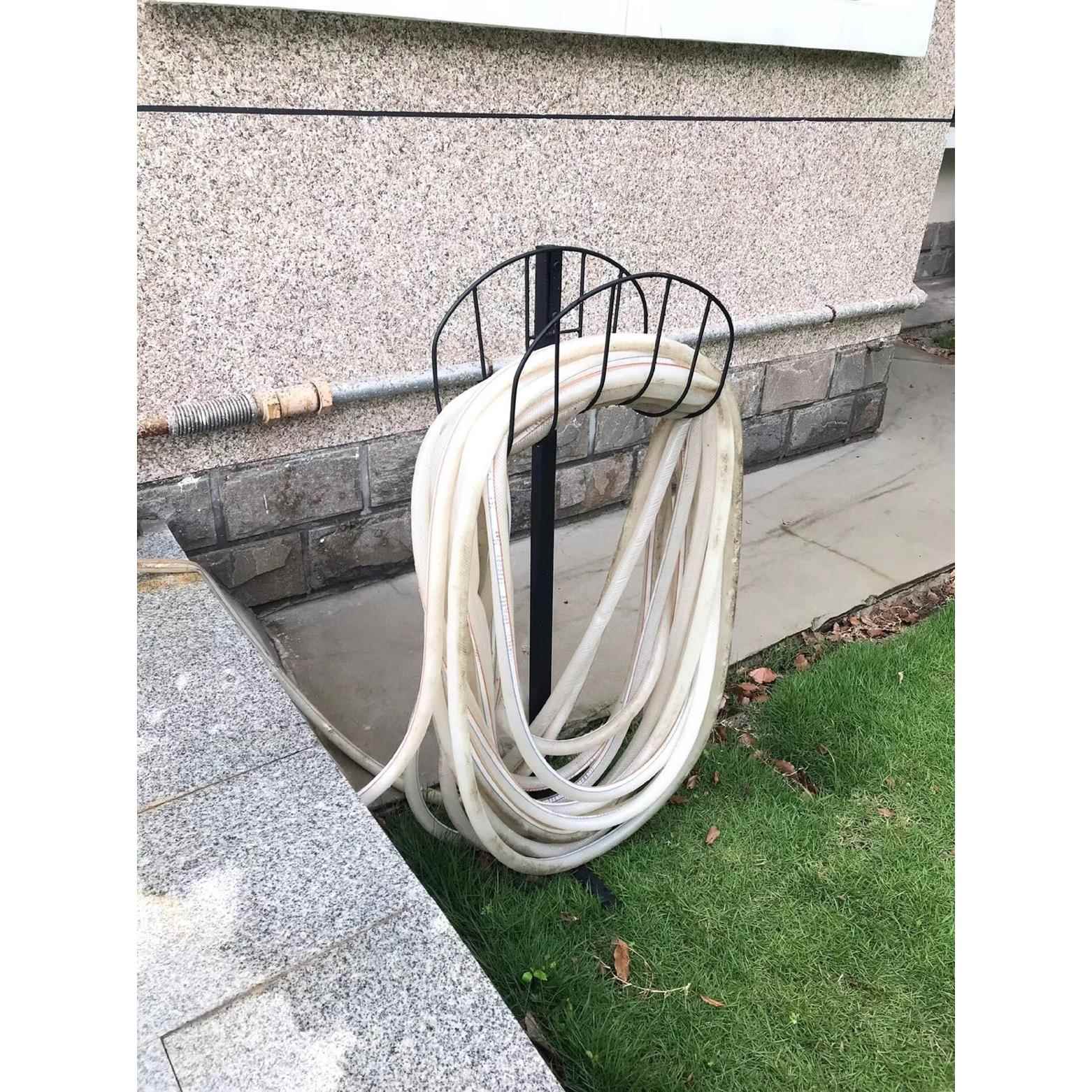 养眼铁艺花园水管架子庭院可拆卸软管支架户外立式挂架储存收纳层