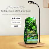 LED植物灯鱼缸水草灯USB循环定时调光苔藓瓶微景观木板灯植物补光