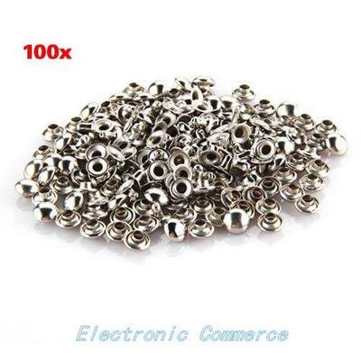 100 bPCS 7 mm Round Metal Rivets for Gloves Belt