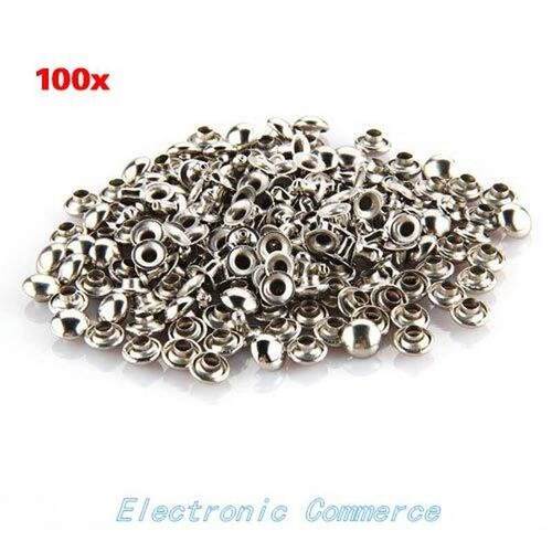 100 bPCS 7 mm Round Metal Rivets for Gloves Belt