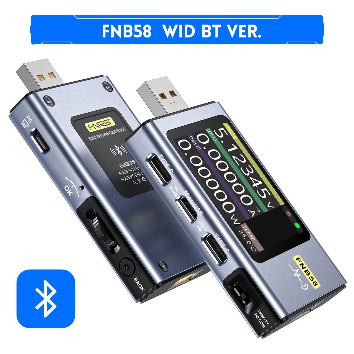 FNIRSI-FNB58USB电压电流表Type-C快充功率测试仪QC/PD协议诱骗图片