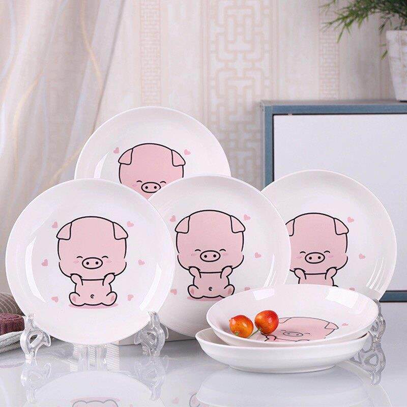可爱小猪餐具16件套-4碗4盘4勺4筷