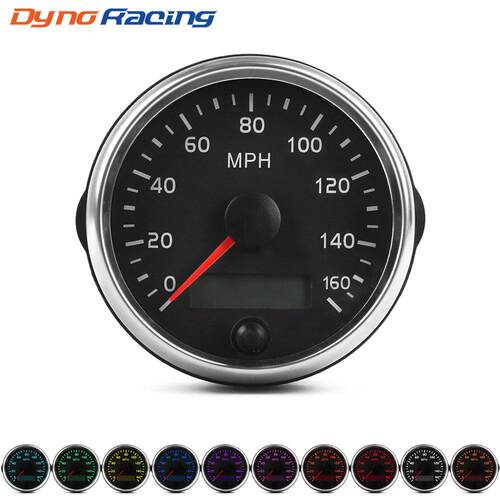 汽车改装85mm车速表里程表LCD仪表160MPH/H汽车时速表