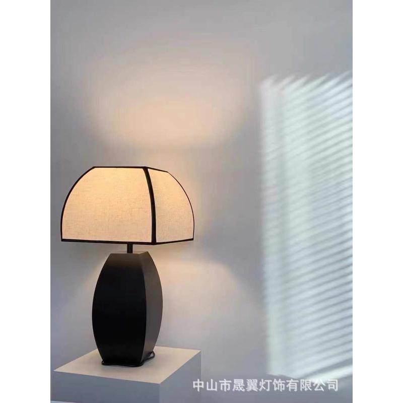新中式简约现代个性创意复古黑色卧室床头灯客厅书房装饰台灯