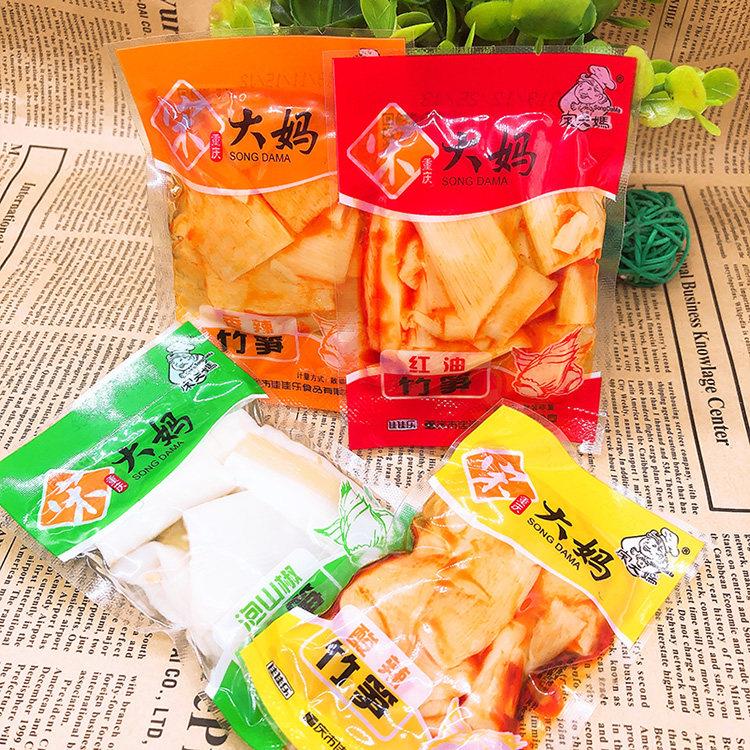 重庆宋大妈泡椒竹笋500g小包装香辣红油山椒笋尖脆嫩尖尖笋片零食