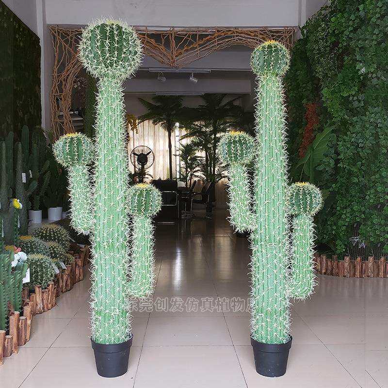 供应现货三球仙人掌PE塑料仙人棒软装假植物仙人球