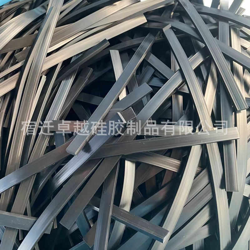 黑色硅胶方条硅胶密实密封条 平板方条矩形实心机械胶条扁条