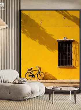 路边小道纯手绘油画玄关过意简装饰画式客厅沙gw52008极发背景光