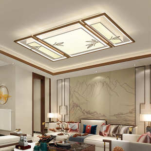 led客厅灯新中式 主卧室吸顶灯简约现代房间灯具温馨中国风吸顶灯