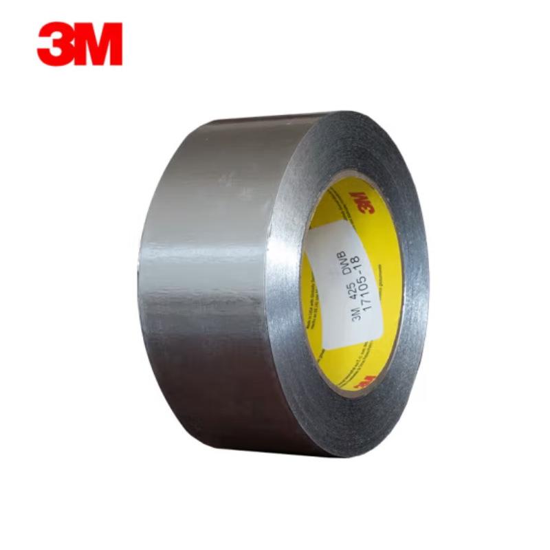 3M425铝箔胶带 金属导电导热高温电工胶带 耐腐蚀抗干扰遮蔽胶带