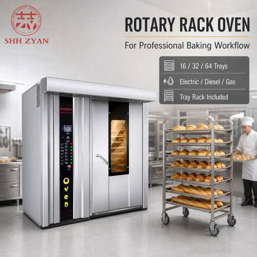 商用热风旋转炉Hot Air Rotary Oven 面包吐司月饼旋转烘烤炉跨境